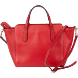 Gucci Red Leather Swing Handbag