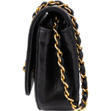 Chanel Quilted Lambskin 24K Gold Single Flap Shoulder Bag