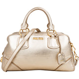 Miu Miu Golden Soft Leather City Handbag