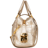 Miu Miu Golden Soft Leather City Handbag