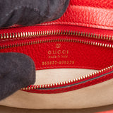 Gucci Red Leather Swing Handbag