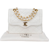 Chanel Quilted Lambskin Bicolor Double Flap Crossbody Bag