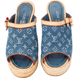 Louis Vuitton Denim Monogram Espadrilles Shoes (36)