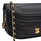 Chanel Quilted Lambskin 24K Gold Single Flap Shoulder Bag