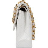Chanel Quilted Lambskin Bicolor Double Flap Crossbody Bag