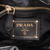 Prada Black Leather Bucket Handbag
