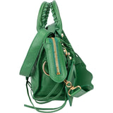 Balenciaga Green Leather Mini City Handbag
