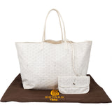 Goyard White Goyardine Monogram Saint Louis GM Shopper Handbag