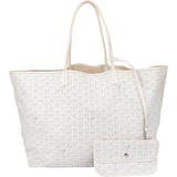 Goyard White Goyardine Monogram Saint Louis GM Shopper Handbag