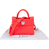 Christian Dior Neon Pink Grained Calfskin Mini Diorever Crossbody Handbag