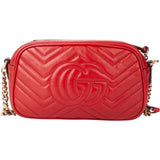 Gucci Rosso Leather Marmont Crossbody Bag