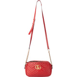 Gucci Rosso Leather Marmont Crossbody Bag