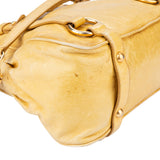 Miu Miu Yellow Leather City Handbag