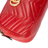 Gucci Rosso Leather Marmont Crossbody Bag
