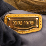 Miu Miu Yellow Leather City Handbag