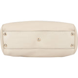 Gucci White Leather Bamboo Handbag