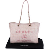 Chanel Pink Tweed Deauville Shopper Bag