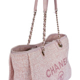 Chanel Pink Tweed Deauville Shopper Bag