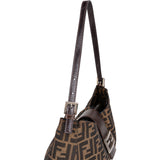 Fendi FF Monogram Baguette Buckle Shoulder Bag