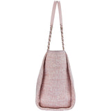 Chanel Pink Tweed Deauville Shopper Bag