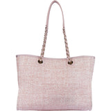 Chanel Pink Tweed Deauville Shopper Bag