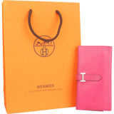 Hermès Pink Togo Leather Bearn Bifold Wallet