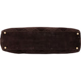 Chanel Stitching Suede Leather CC Shoulder Bag