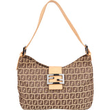 Fendi FF Monogram Baguette Buckle Shoulder Bag