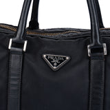 Prada Black Nylon Triangle Business Bag