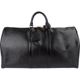 Louis Vuitton Noir Epi Leather Keepall 55