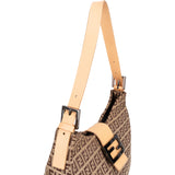 Fendi FF Monogram Baguette Buckle Shoulder Bag