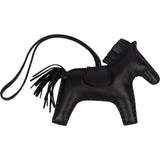 Hermès Black Leather Rodeo Pendant