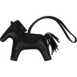 Hermès Black Leather Rodeo Pendant