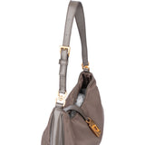 Prada Grey Nylon Triangle Shoulder Bag