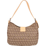 Fendi FF Monogram Baguette Buckle Shoulder Bag