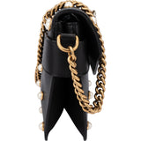 Gucci Black Leather Queen Margaret Bee Shoulder Bag