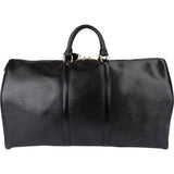 Louis Vuitton Noir Epi Leather Keepall 55