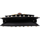 Gucci Black Leather Queen Margaret Bee Shoulder Bag
