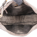 Prada Grey Nylon Triangle Shoulder Bag