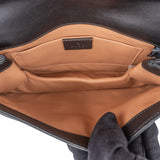Gucci Black Leather Queen Margaret Bee Shoulder Bag