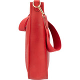 Hermès Rouge Clemence Leather Evelyne GM Crossbody Bag