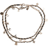Chanel Multicolor Leather Woven Chain Charm Necklace