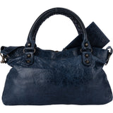 Balenciaga Blue Leather City Handbag