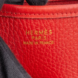 Hermès Rouge Clemence Leather Evelyne GM Crossbody Bag
