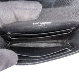 Saint Laurent Grain Chevron Leather Flap Wallet