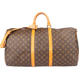 Louis Vuitton Canvas Monogram Keepall 55 Bandouliere