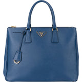Prada Blue Saffiano Leather Galleria Handbag