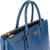 Prada Blue Saffiano Leather Galleria Handbag