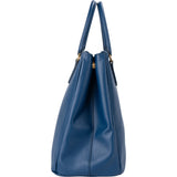 Prada Blue Saffiano Leather Galleria Handbag