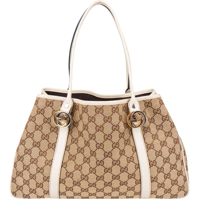 Gucci Monogram Twin GG Handbag - vintageandkickz